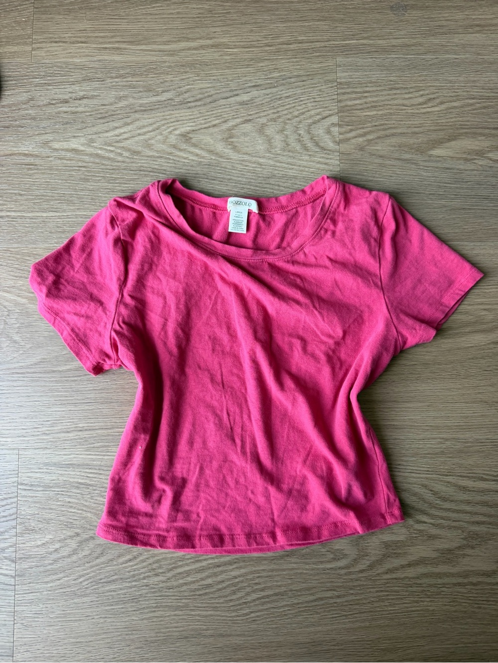 Bozzolo Hot Pink Short Sleeve Crewneck Tee